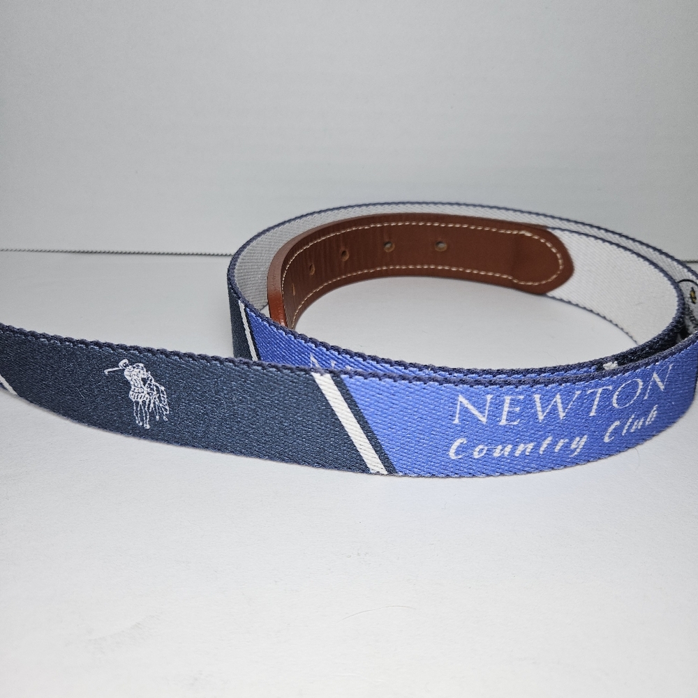 Newton Country Club Mens Golf Belt by Doc Murphy Sz 40 Adjustable Leather - Picture 2 of 7
